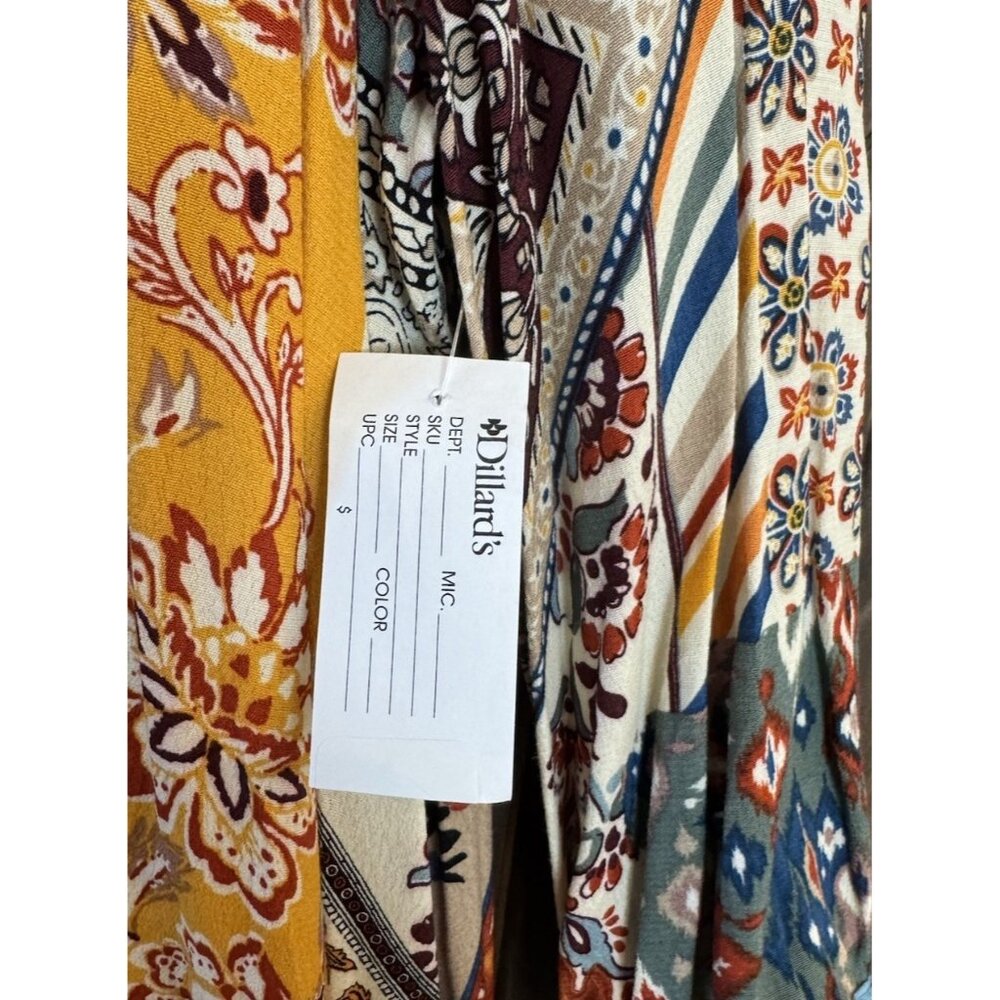 John Mark 1X Colorful Embroidered Tasseled 3/4 Sleeve Tunic Top NWOT - Picture 9 of 15